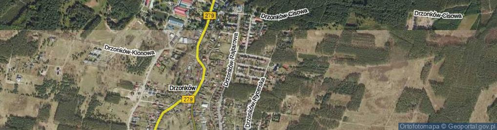 Zdjęcie satelitarne Drzonków-Regimentowa ul.